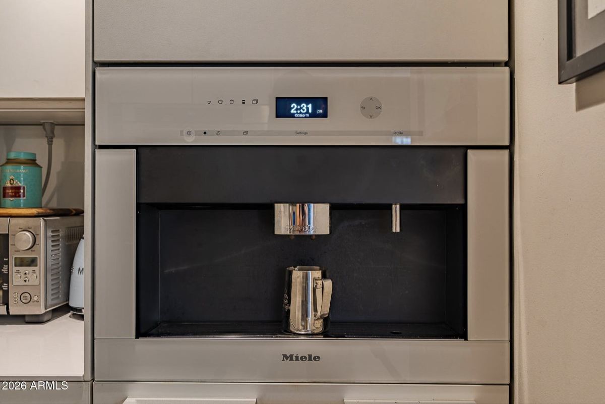Built-in Miele espresso system