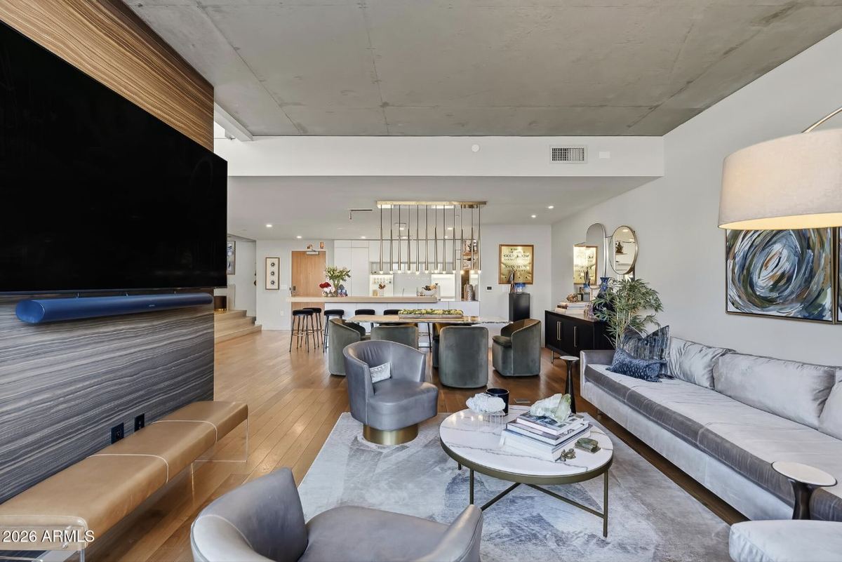Great room toward the kitchen