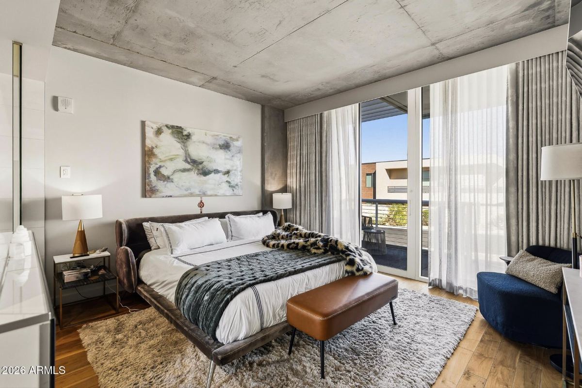 Primary suite with private balcony